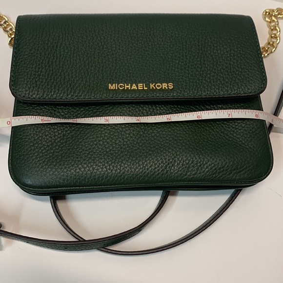 Like New Michael Kors Green Leather Crossbody Bag - Picture 12 of 14